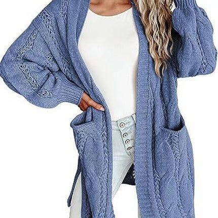 Women's Cardigan Open Front Sweater Casual Long Sleeve Knit Tops