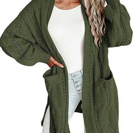 Women's Cardigan Open Front Sweater Casual Long Sleeve Knit Tops