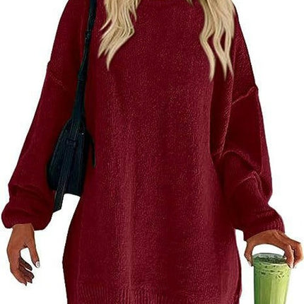 Women's Oversized Sweaters Long Sleeve Ribbed Knit Casual Loose Pullover Tunic Tops