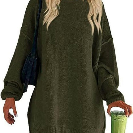 Women's Oversized Sweaters Long Sleeve Ribbed Knit Casual Loose Pullover Tunic Tops