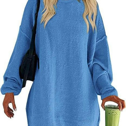 Women's Oversized Sweaters Long Sleeve Ribbed Knit Casual Loose Pullover Tunic Tops