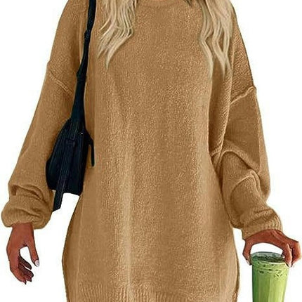 Women's Oversized Sweaters Long Sleeve Ribbed Knit Casual Loose Pullover Tunic Tops