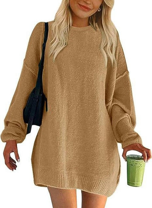 Women's Oversized Sweaters Long Sleeve Ribbed Knit Casual Loose Pullover Tunic Tops