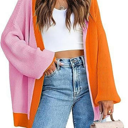 Women's Oversized Cardigan Sweater,Long Sleeve Down Cardigans Sweater Tops