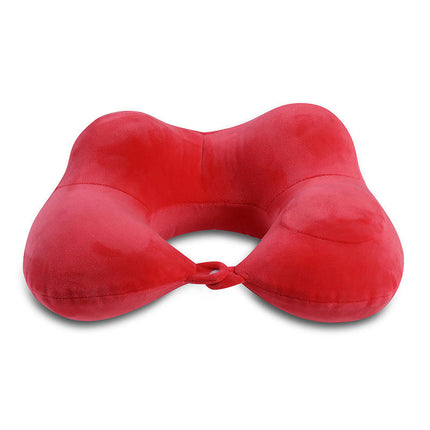 Travel Pillow, Inflatable U-Shape Neck Pillow for Sleep Rest Airplane Car Office and Outdoor Use