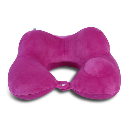 Travel Pillow, Inflatable U-Shape Neck Pillow for Sleep Rest Airplane Car Office and Outdoor Use