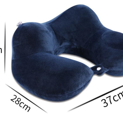 Travel Pillow, Inflatable U-Shape Neck Pillow for Sleep Rest Airplane Car Office and Outdoor Use