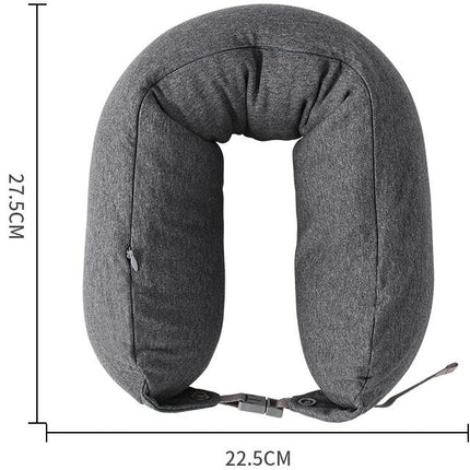 U-Shaped Pillow - Hooded Comfort Travel Neck Pillow, Airplane Car Train Travel Pillow