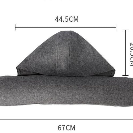 U-Shaped Pillow - Hooded Comfort Travel Neck Pillow, Airplane Car Train Travel Pillow