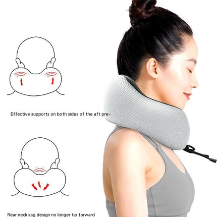 Travel Neck Pillow, Memory Foam Portable Support Pillow, Comfortable and Lightweight, Quick Packing