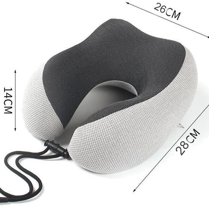 Travel Neck Pillow, Memory Foam Portable Support Pillow, Comfortable and Lightweight, Quick Packing