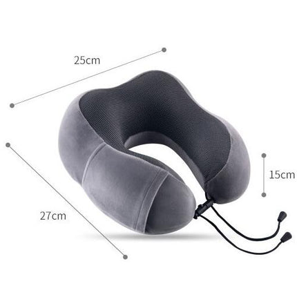 U-Shaped Pillow - Memory Foam Travel Neck Pillow for Airplane/Car/Office and Home Resting