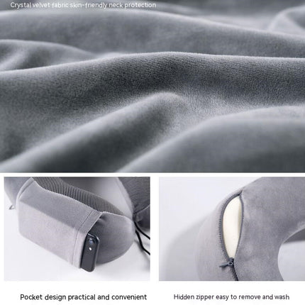 U-Shaped Pillow - Memory Foam Travel Neck Pillow for Airplane/Car/Office and Home Resting