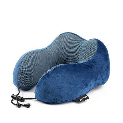 Premium Memory Foam Travel Neck Pillow - Ergonomically Designed Airplane Travel Pillow