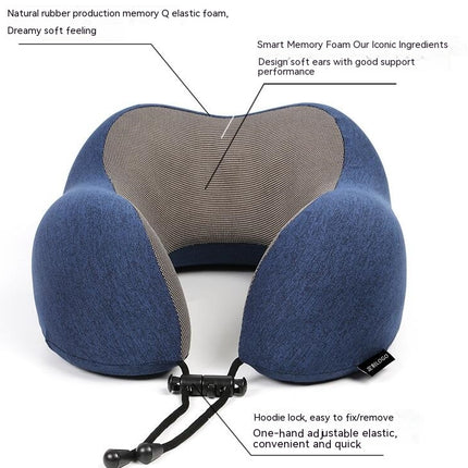 Travel Pillow Memory Foam Soft Comfort Support Pillow for Airplane/Car/Office and Home Resting