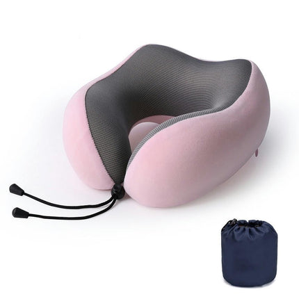 Neck Pillow for Travel, 100% Pure Memory Foam Soft Pillow for Airplane Sleeping U Shaped Pillow