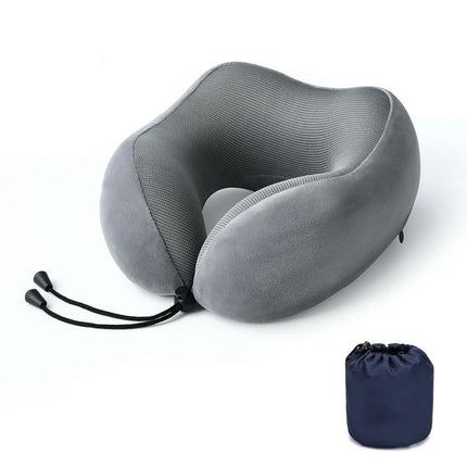 Neck Pillow for Travel, 100% Pure Memory Foam Soft Pillow for Airplane Sleeping U Shaped Pillow