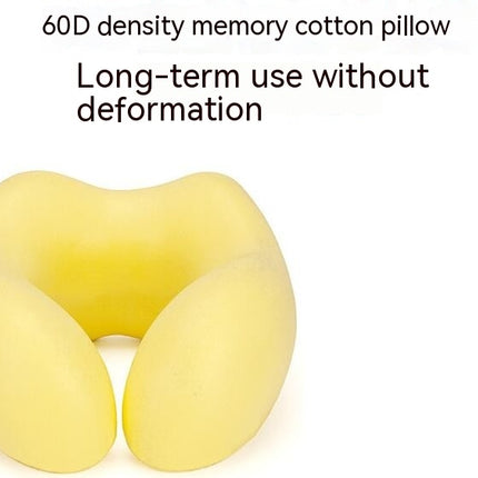 Neck Pillow for Travel, 100% Pure Memory Foam Soft Pillow for Airplane Sleeping U Shaped Pillow