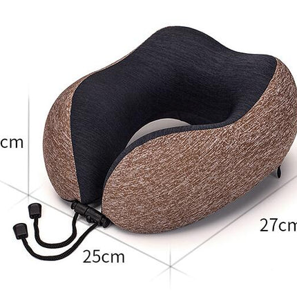 Neck Pillow for Travel, 100% Pure Memory Foam Soft Pillow for Airplane Sleeping U Shaped Pillow