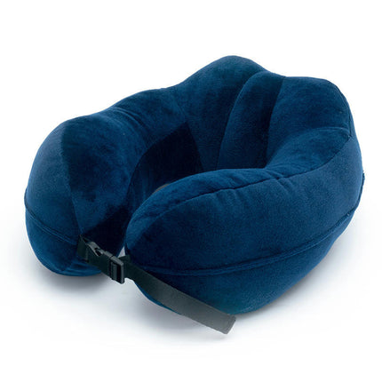 Travel Pillow - PP Cotton Airplane Pillow - Neck Support Travel Pillow with Adjustable Cord Lock