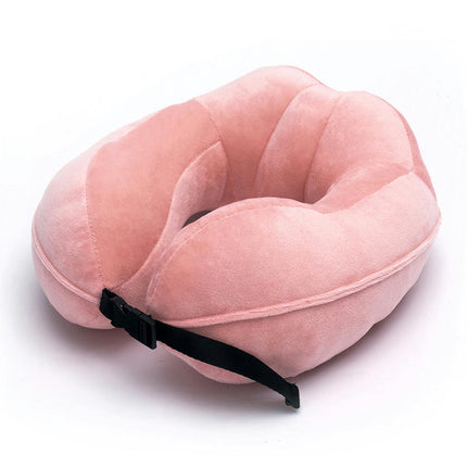 Travel Pillow - PP Cotton Airplane Pillow - Neck Support Travel Pillow with Adjustable Cord Lock