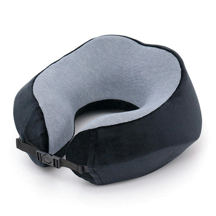 Neck Travel Pillow - Memory Foam Airplane Pillow - Neck Support Travel Pillow with Adjustable Cord Lock