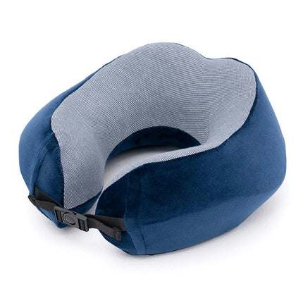 Neck Travel Pillow - Memory Foam Airplane Pillow - Neck Support Travel Pillow with Adjustable Cord Lock