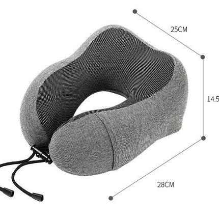 Travel Pillow, Best Memory Foam Neck Pillow and Head Support Soft Pillow with Side Storage Bags