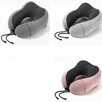 Travel Pillow, Best Memory Foam Neck Pillow and Head Support Soft Pillow with Side Storage Bags