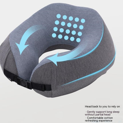 Travel Pillow, Memory Foam Neck Pillow for Chin and Neck Support, Suitable for Travel Car Airplane Pillow