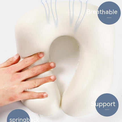 Memory Foam Travel Pillow with Removable and Washable Pillowcase - Essentials for Airplane Travel