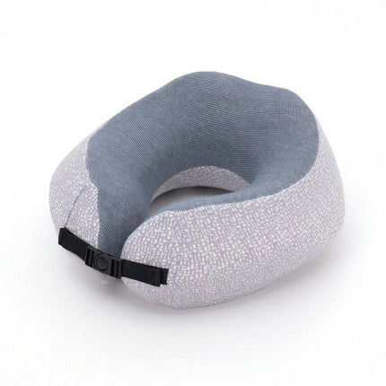 Memory Foam Travel Pillow with Safe Neck Support, Removable Washable Pillowcase