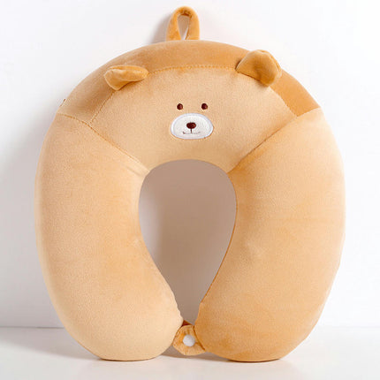 Cartoon Neck Pillow for Travel - Soft and Supportive Animal Head Airplane Travel Pillow