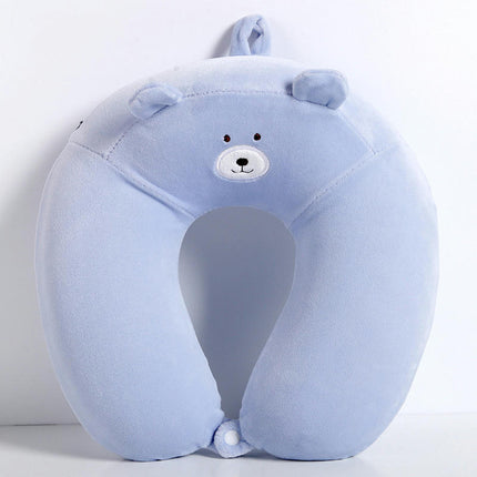 Cartoon Neck Pillow for Travel - Soft and Supportive Animal Head Airplane Travel Pillow