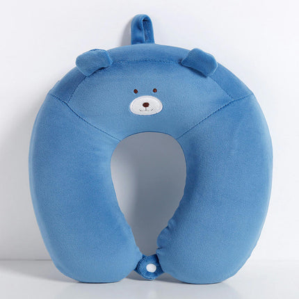 Cartoon Neck Pillow for Travel - Soft and Supportive Animal Head Airplane Travel Pillow