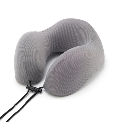 Travel Neck Pillows Adjustable U-Shaped Memory Foam Airplane Pillows Support Headrest and Neck