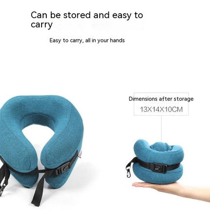 Travel Pillow - Memory Foam Neck Cushion - Flight Support Neck Pillow for Travel  Essentials