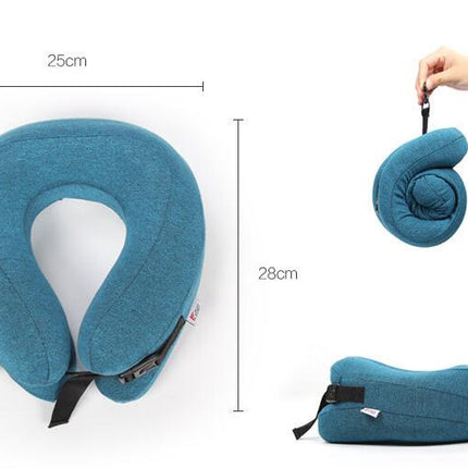 Travel Pillow - Memory Foam Neck Cushion - Flight Support Neck Pillow for Travel  Essentials