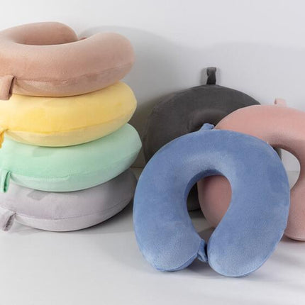 Travel Pillow Memory Foam - Head Neck Support Airplane Pillow for Traveling