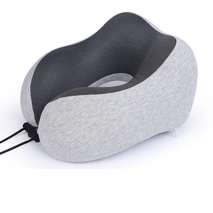 Travel Pillow, Memory Foam Neck Pillow and Head Support Soft Pillow with Side Storage Bags