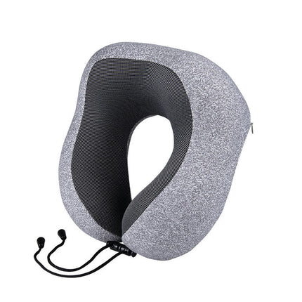 Travel Pillow, Memory Foam Neck Pillow and Head Support Soft Pillow with Side Storage Bags