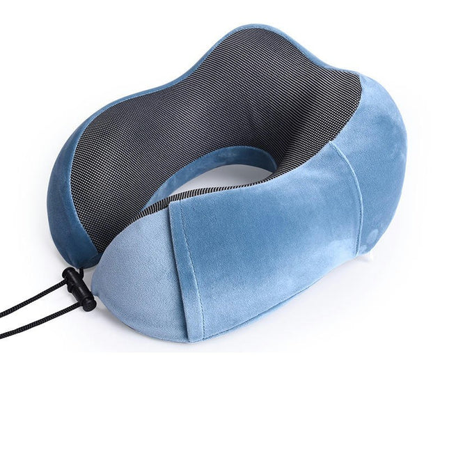 Travel Pillow, Memory Foam Neck Pillow and Head Support Soft Pillow with Side Storage Bags