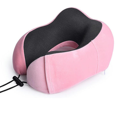 Travel Pillow, Memory Foam Neck Pillow and Head Support Soft Pillow with Side Storage Bags