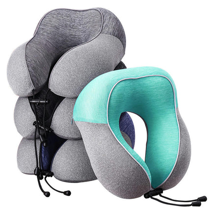 Travel Pillow 100% Memory Foam Pillow, Ideal for sleeping and resting neck and head pillows