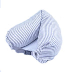 Cotton Double Button - Grey White Stripe