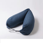 Cotton Double Button - Blue Grey Stripe