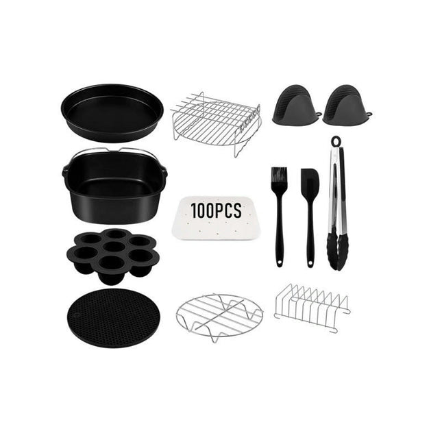 Accessories for COSORI Ninja Philips Air Fryer, 12 PCS with Oven Cake & Pizza Pan Liner Square Air Fryer Accessories