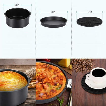 Air Fryer Accessories, Set of 13 Fit for 4.0-5.8QT Air Fryer with Cake & Pizza Pan, Metal Holder, etc