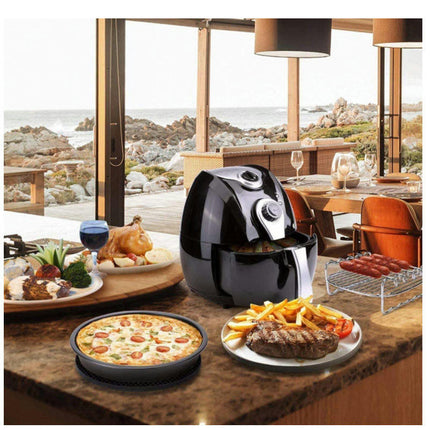 Air Fryer Accessories with 9 Inch Pizza Pan, Cake Barrel, Silicone Mat for 5.3Qt-6.8Qt Air Fryer