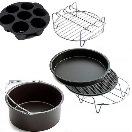 9 Inch Air Fryer Accessories 8PCS with Cupcake Pan, Pizza Pan